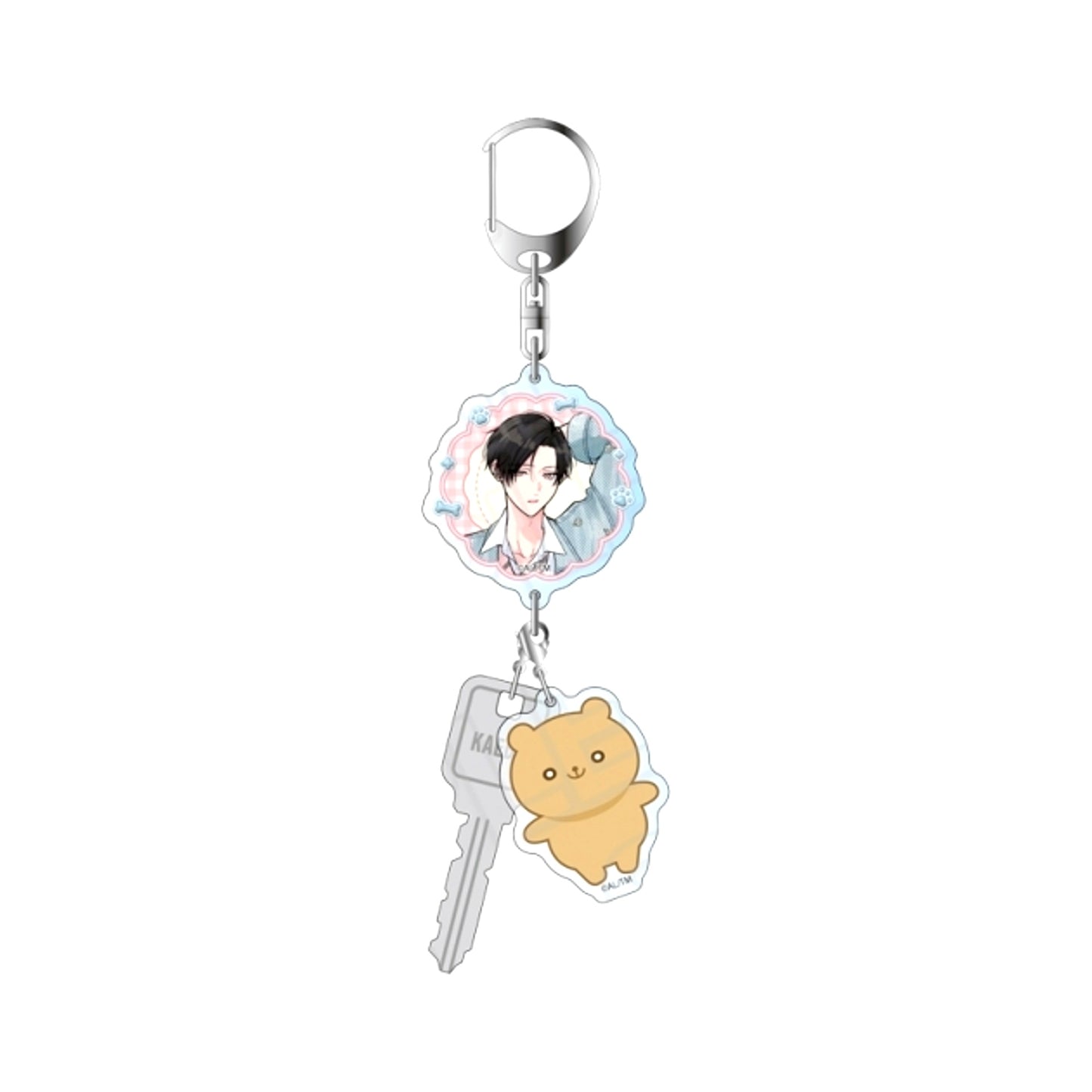 Oni Joshi Gokudera-san wa Abakaretai. Duplicate Key Style Acrylic Keychain Kaede Gokudera With Doggy [NEW]