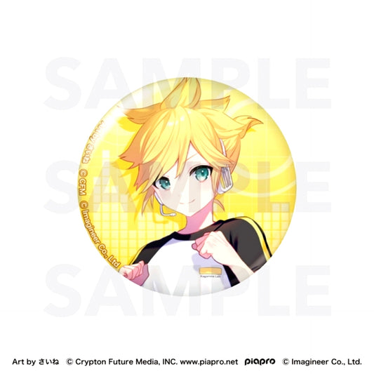 Piapro Characters Fit Boxing feat. Hatsune Miku Art by Saine Glitter Can Badge Kagamine Len [NEW]