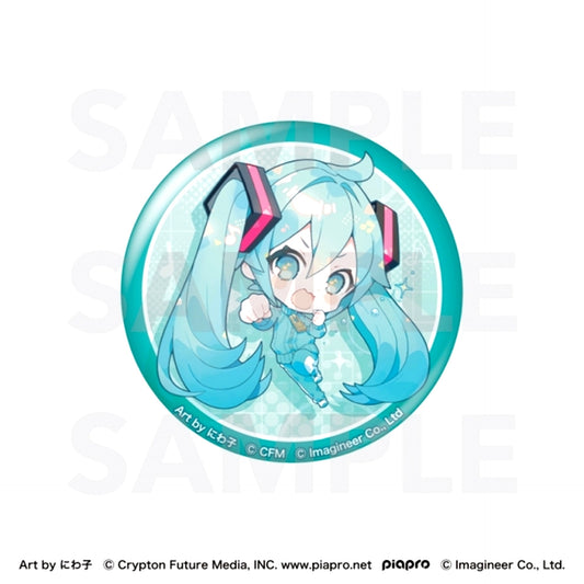 Piapro Characters Fit Boxing feat. Hatsune Miku Art by Niwako Glitter Button Hatsune Miku Goods - Bache [NEW]
