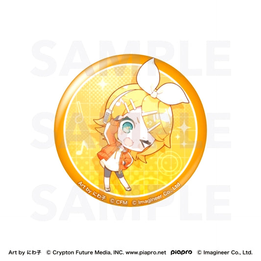 Piapro Characters Fit Boxing feat. Hatsune Miku Art by Niwako Glitter Button Rin Kagamine Goods - Bache [NEW]