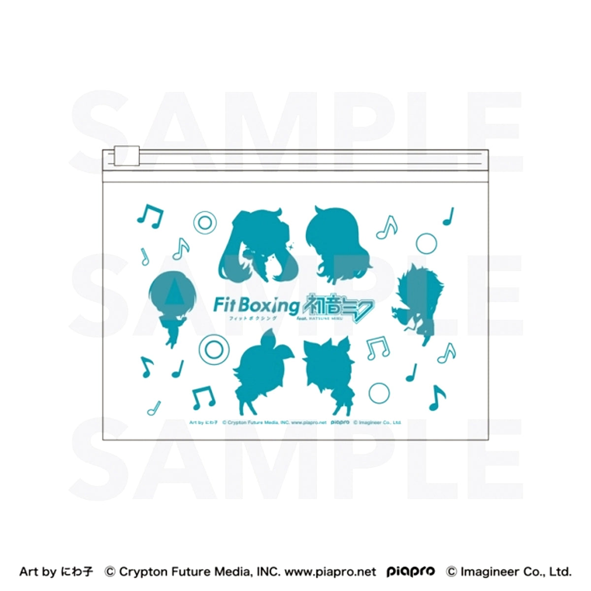 Piapro Characters Fit Boxing feat. Hatsune Miku Art by Niwako Clear Pouch Chibi Character Set Goods - Pouch [NEW]