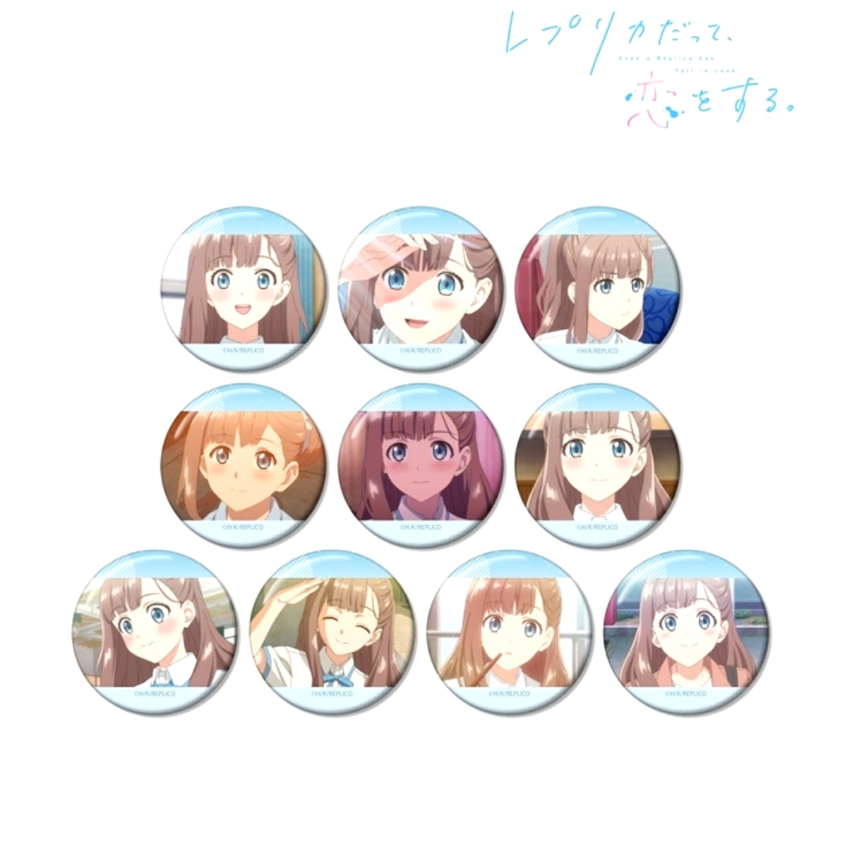 Even a Replica Can Fall in Love TV Anime Trading Nao Only Scene Photo Can Badge [NEW]