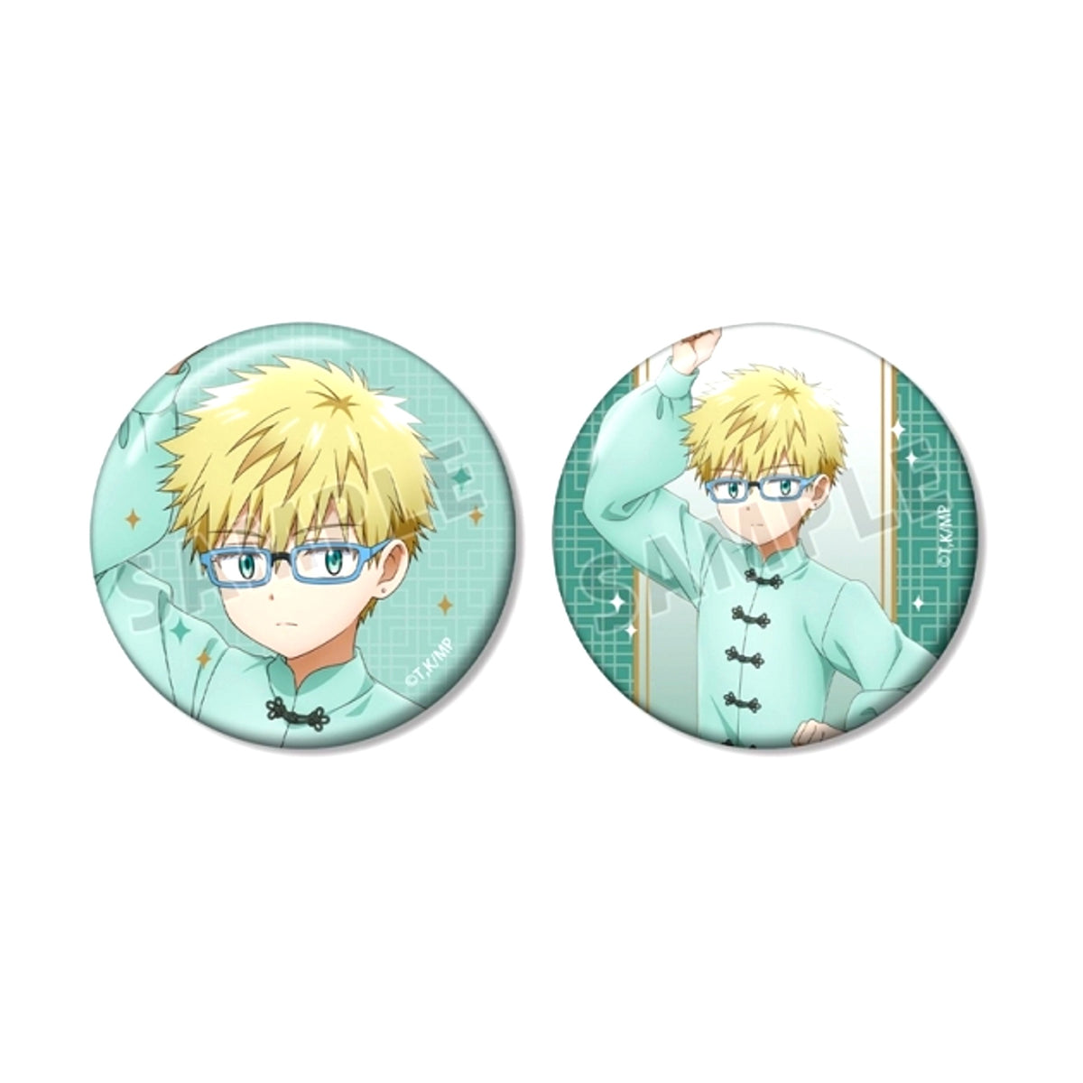 Medalist TV Anime Newly Drawn Illustration Riou Sonidori Chinese Dress ver. Can Badge Set of 2 [NEW]