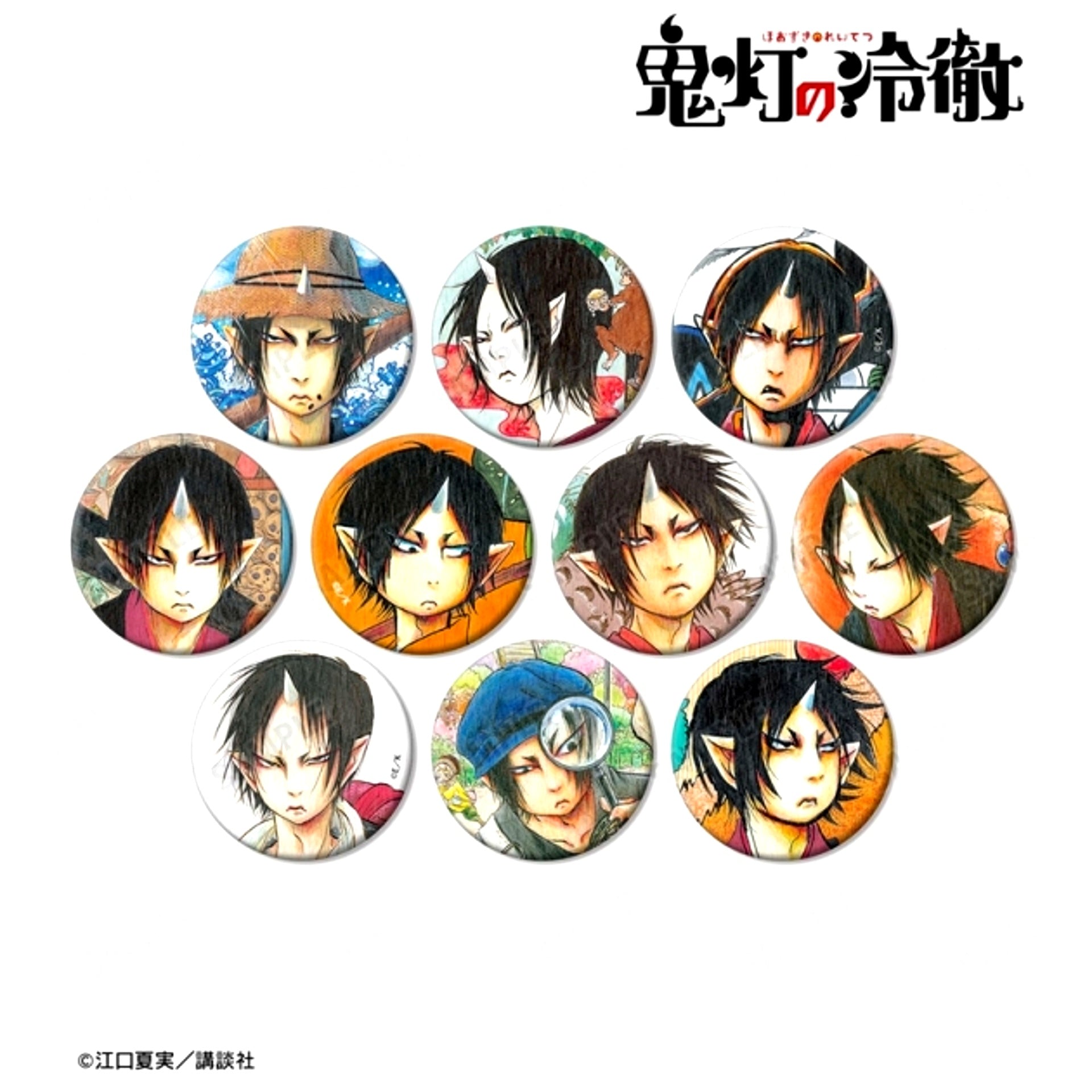 Manga Hozuki's Coolheadedness Trading Japanese Paper Button vol.1 Goods - Bache [NEW]