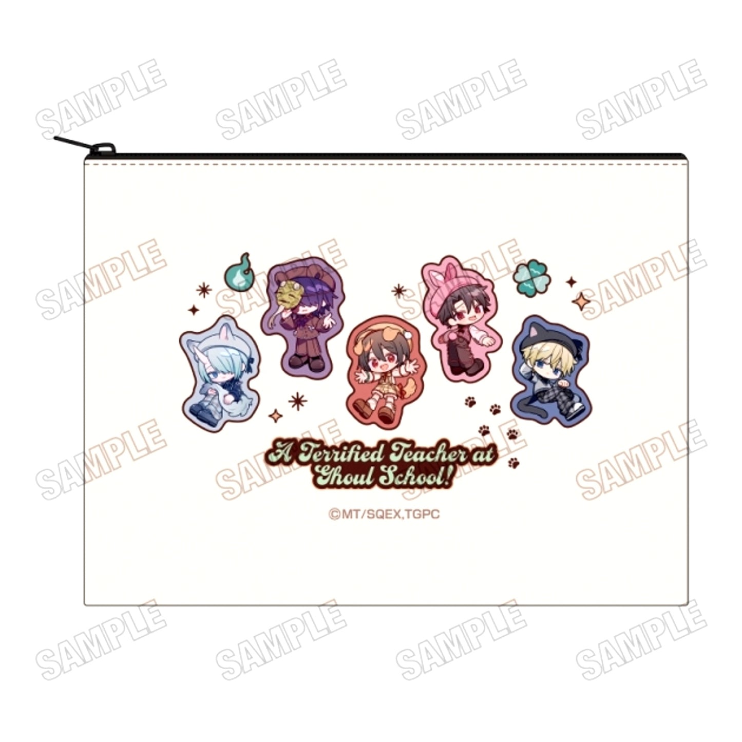 TV Anime "A Terrified Teacher at Ghoul School!" Newly Drawn Pouch (Animal x Check ver.) [NEW]