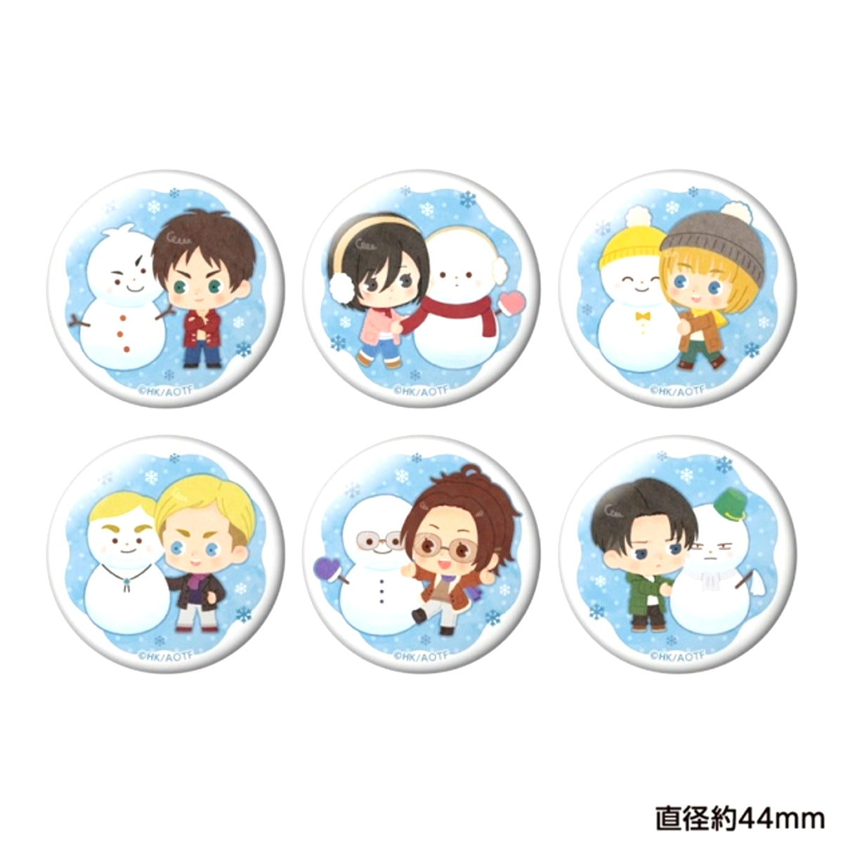 Attack on Titan Trading Mini Button Snowman ver. Goods - Badge [NEW]