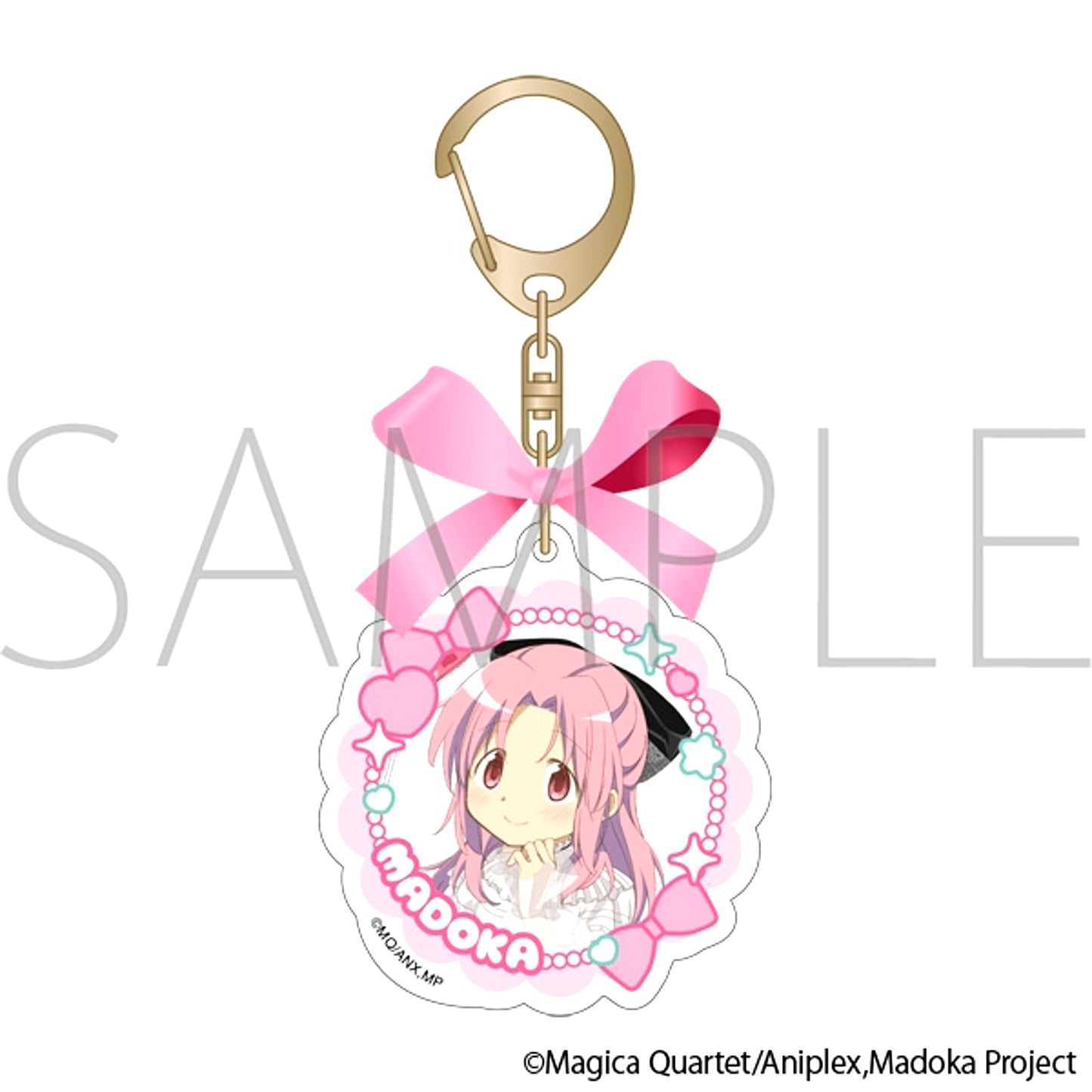 Puella Magi Madoka Magica Acrylic Keychain with Ribbon / Madoka Kaname [NEW]