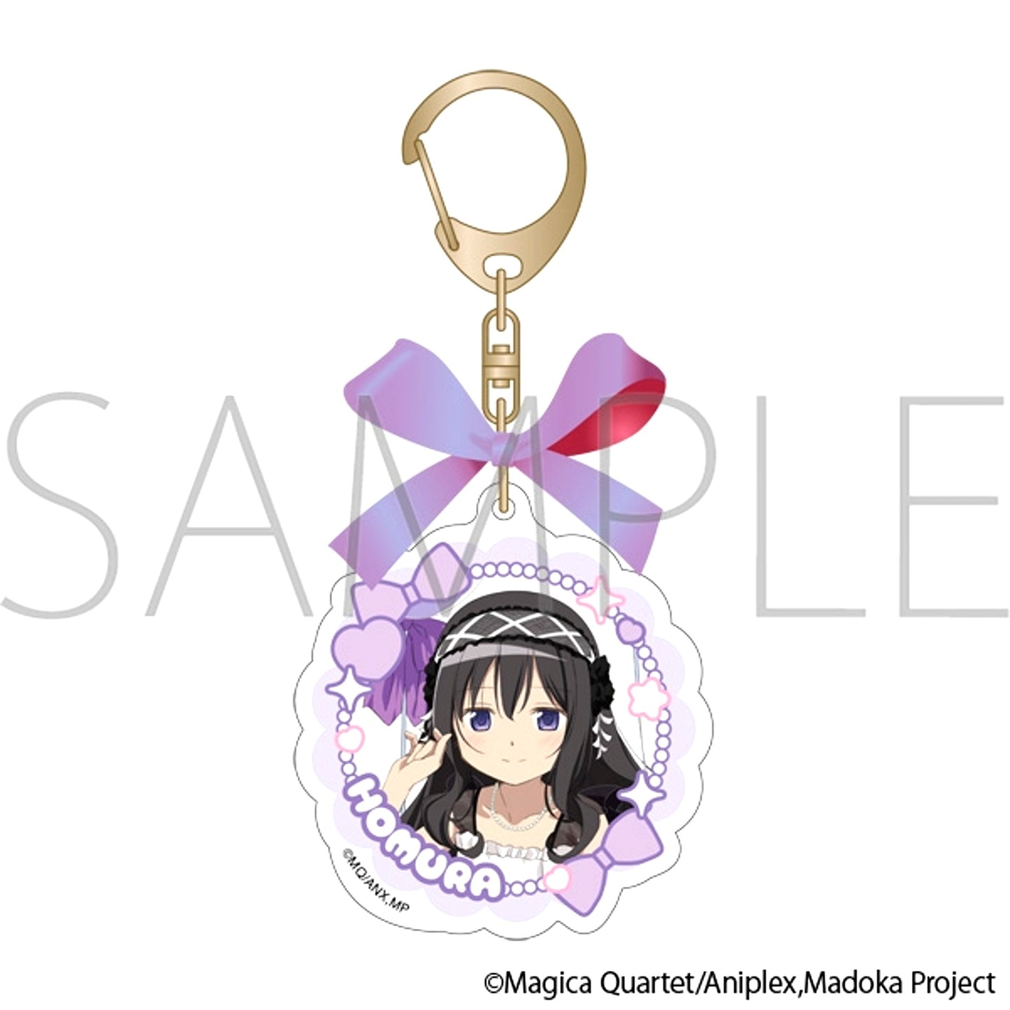 Puella Magi Madoka Magica Acrylic Keychain with Ribbon / Homura Akemi [NEW]