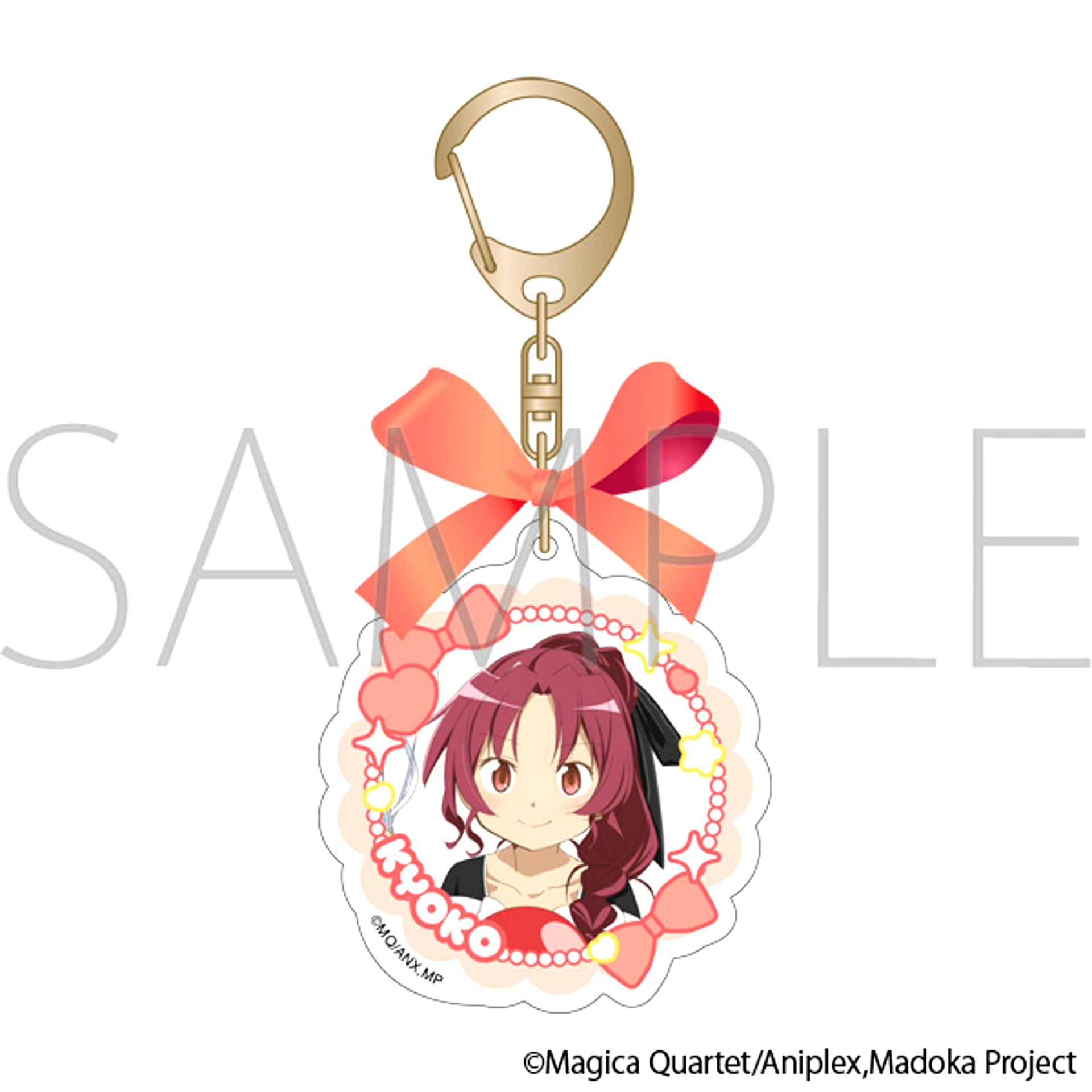Puella Magi Madoka Magica Acrylic Keychain with Ribbon / Kyoko Sakura [NEW]