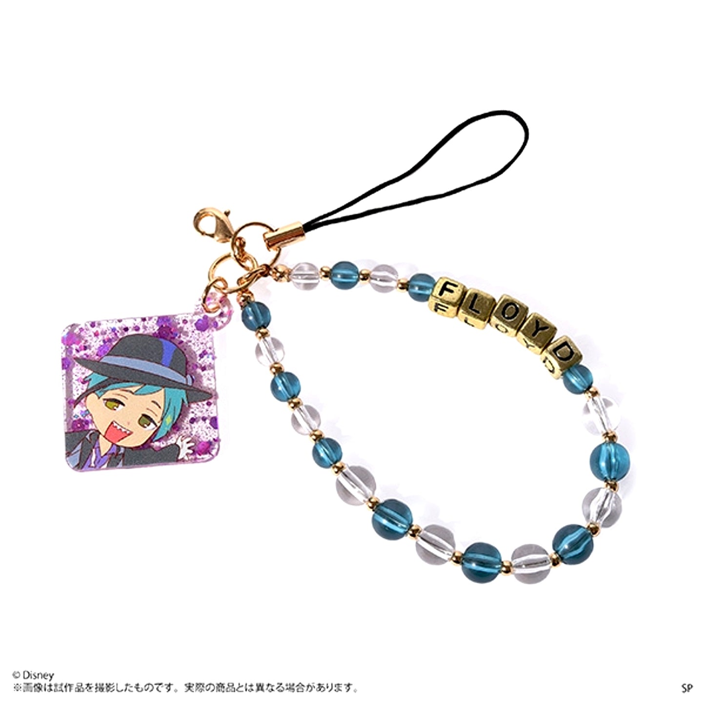 Disney Twisted-Wonderland The Animation After School Mates Beads Strap / Floyd Leech [NEW]