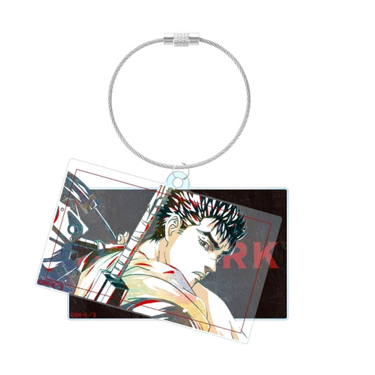 Berserk: The Golden Age Arc MEMORIAL EDITION Guts Ani-Art Double Wire BIG Acrylic Keychain (Reissue) [NEW]