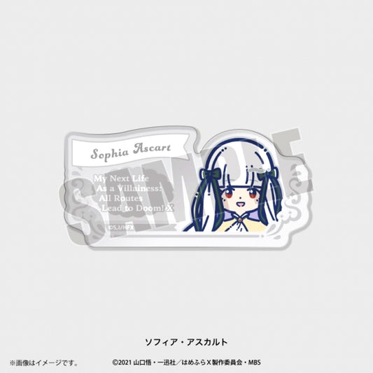 TV Anime My Next Life as a Villainess: All Routes Lead to Doom! X Retopop Acrylic Badge (All 9 Types) Sophia Ascart [NEW]