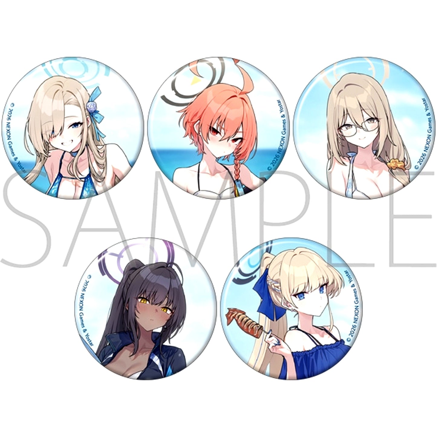 Blue Archive Button Set /Cleaning&Clearing Goods - Bache [NEW]