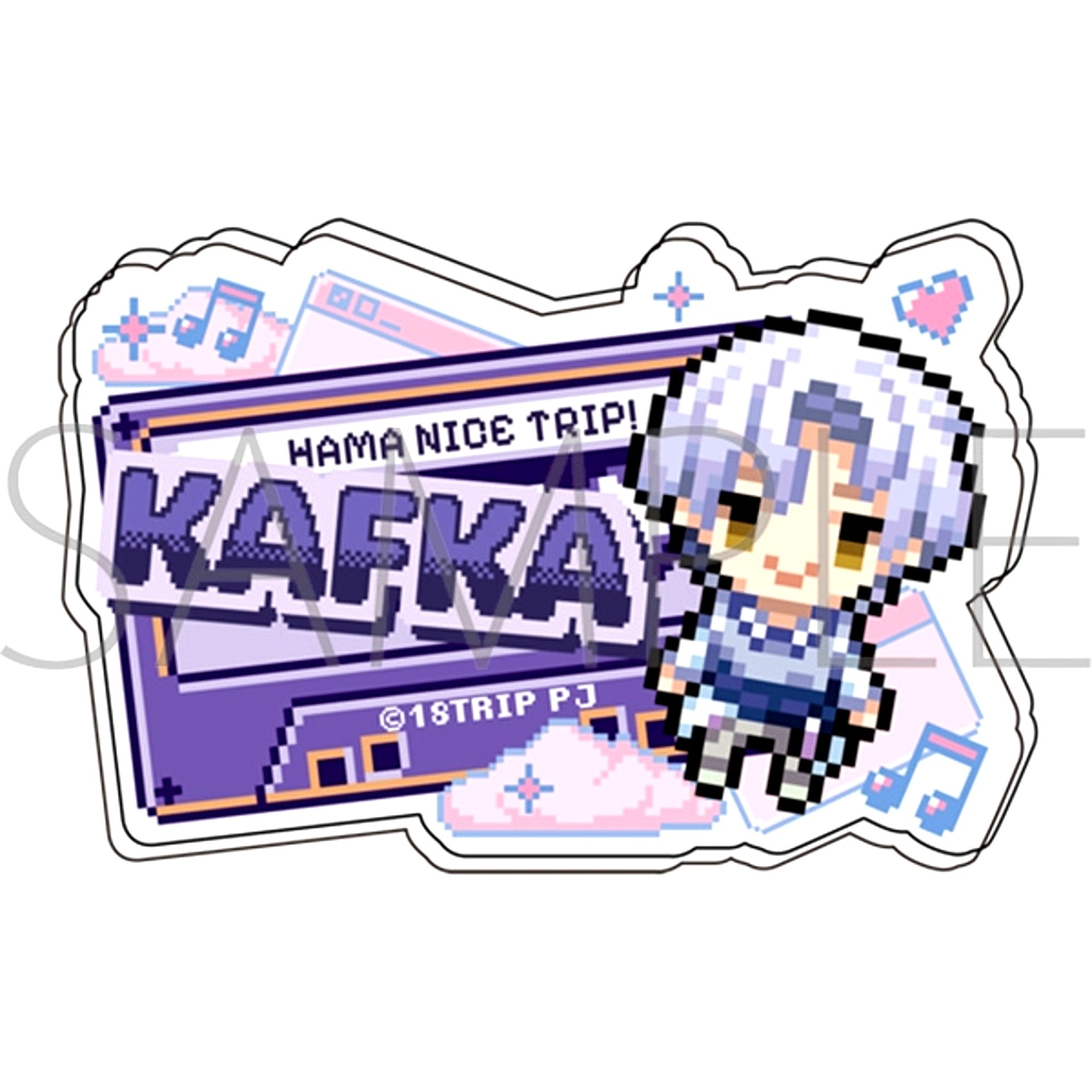 18TRIP Name Acrylic Badge / Kafuka Daikoku Dot Illustration [NEW]