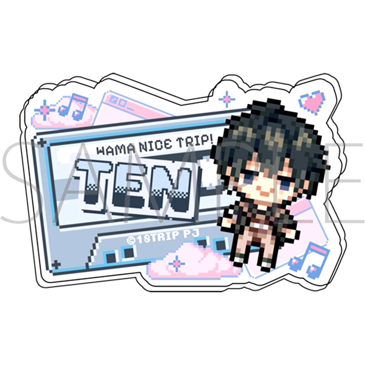 18TRIP Name Acrylic Badge / Sou Murakumo Dot Illustration [NEW]