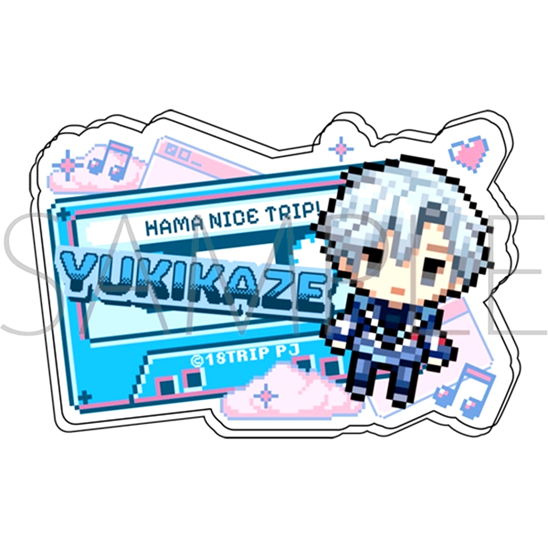 18TRIP Name Acrylic Badge / Yukikaze Kanna Dot Illustration [NEW]