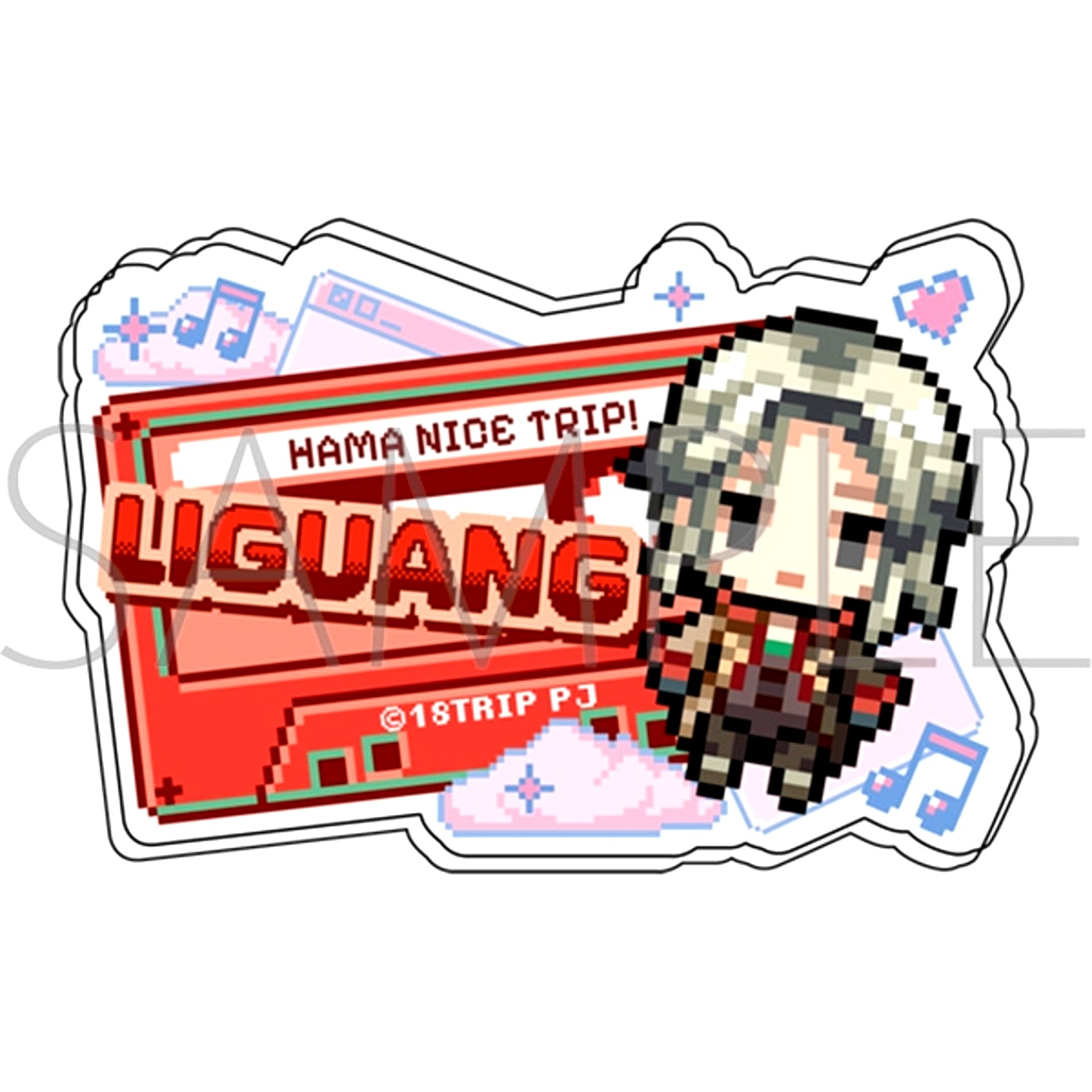 18TRIP Name Acrylic Badge / Lu Liguang Dot Illustration [NEW]