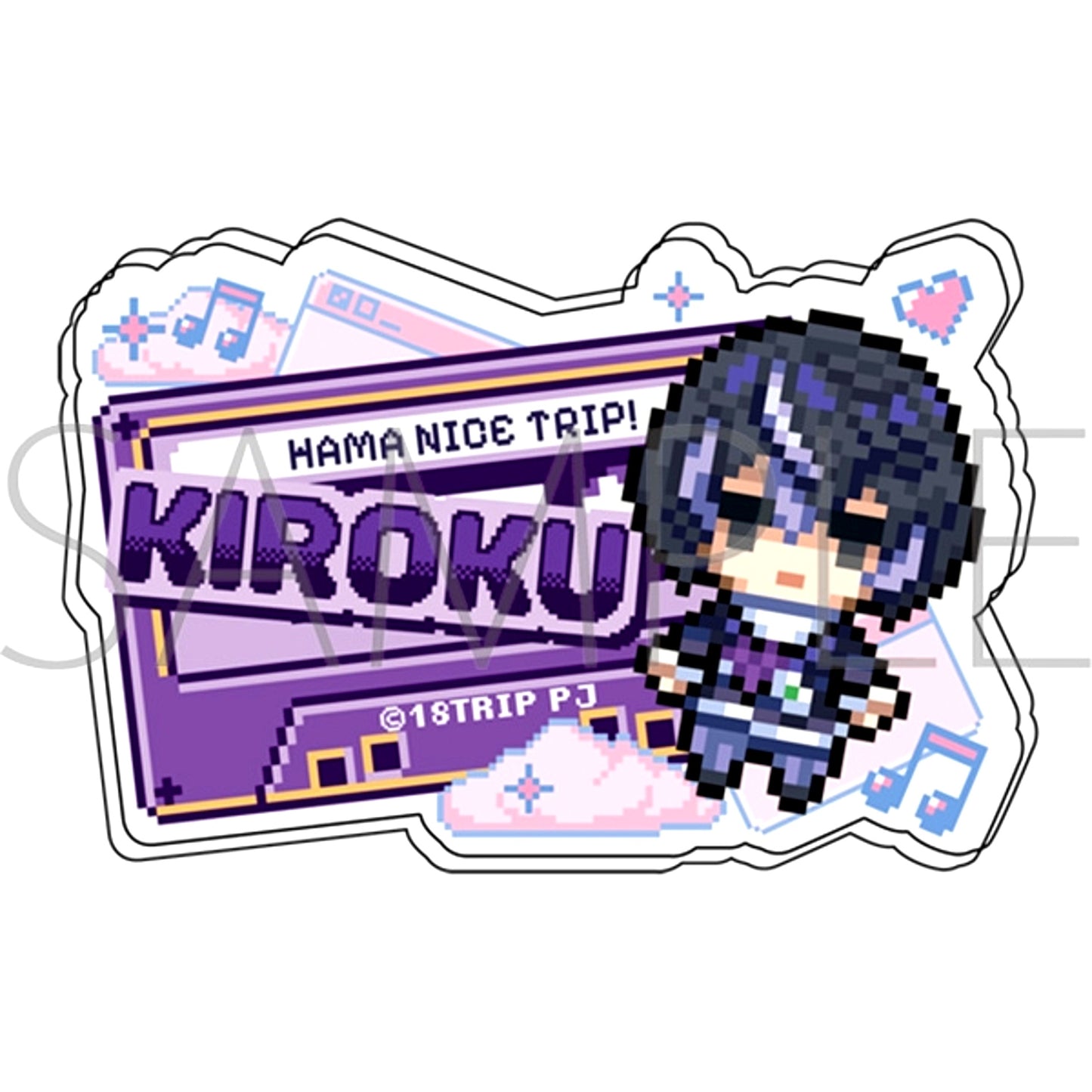 18TRIP Name Acrylic Badge / Kiroku Kinugawa Dot Illustration [NEW]