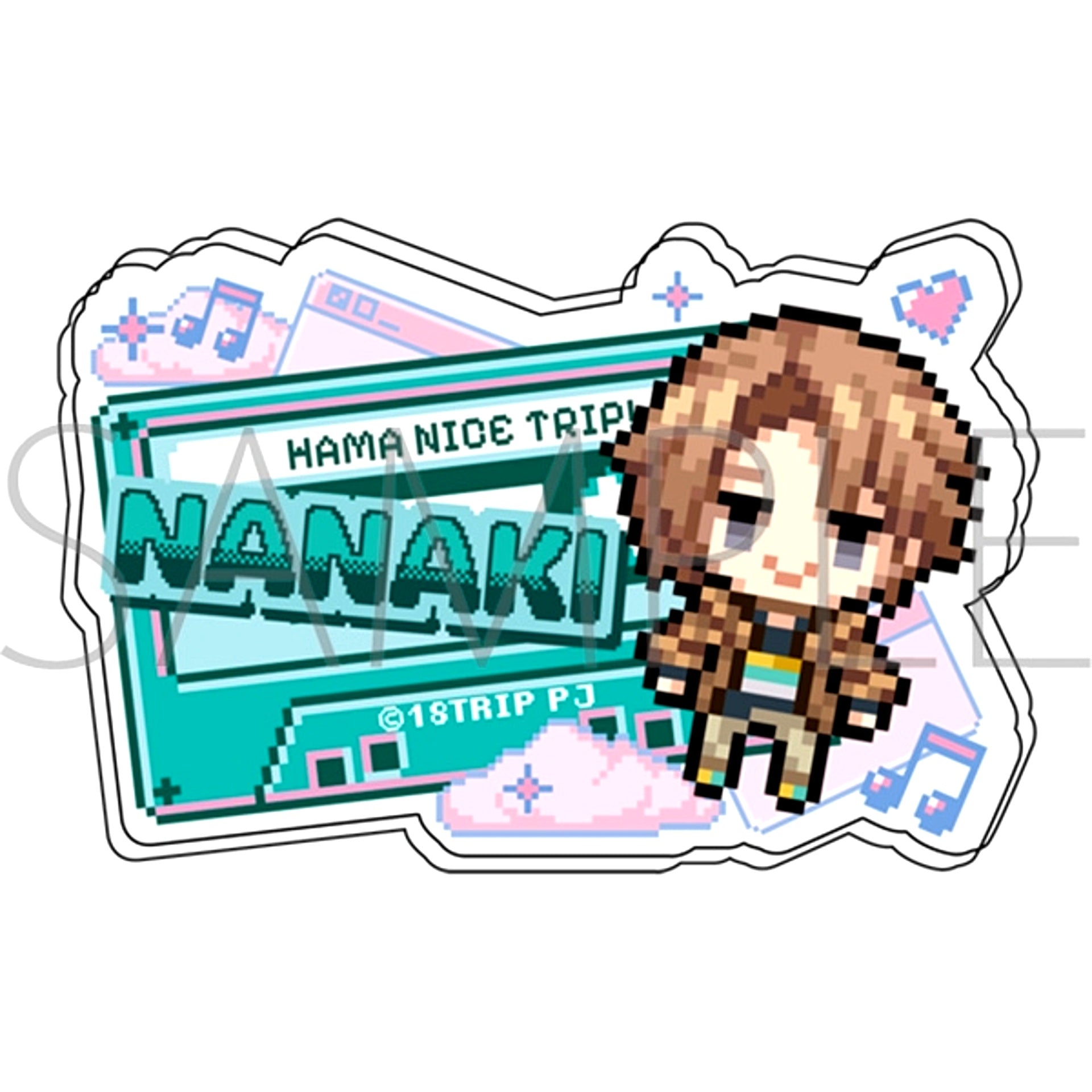 18TRIP Name Acrylic Badge / Nanaki Hasuki Dot Illustration [NEW]