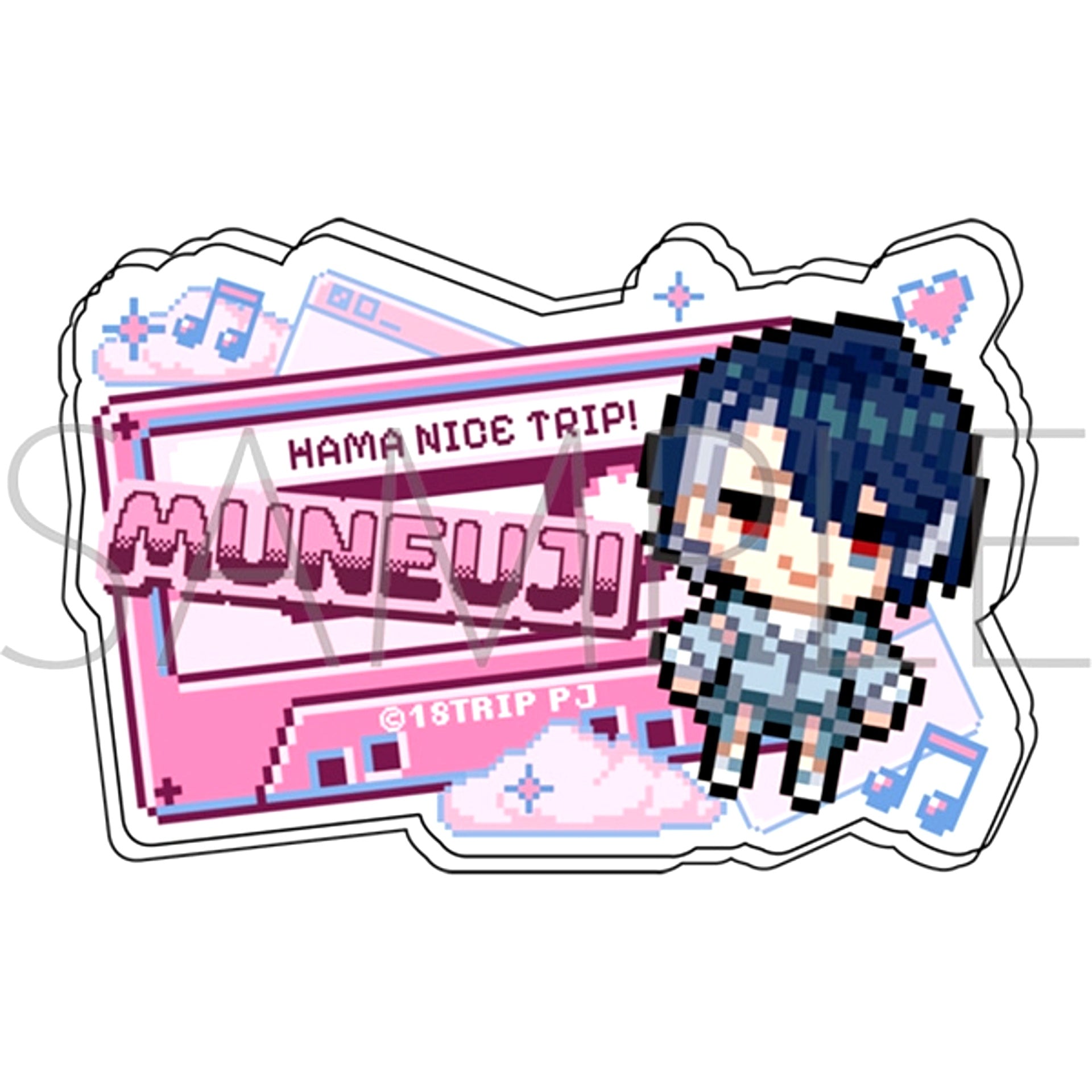 18TRIP Name Acrylic Badge / Muneuji Kaguya Dot Illustration [NEW]