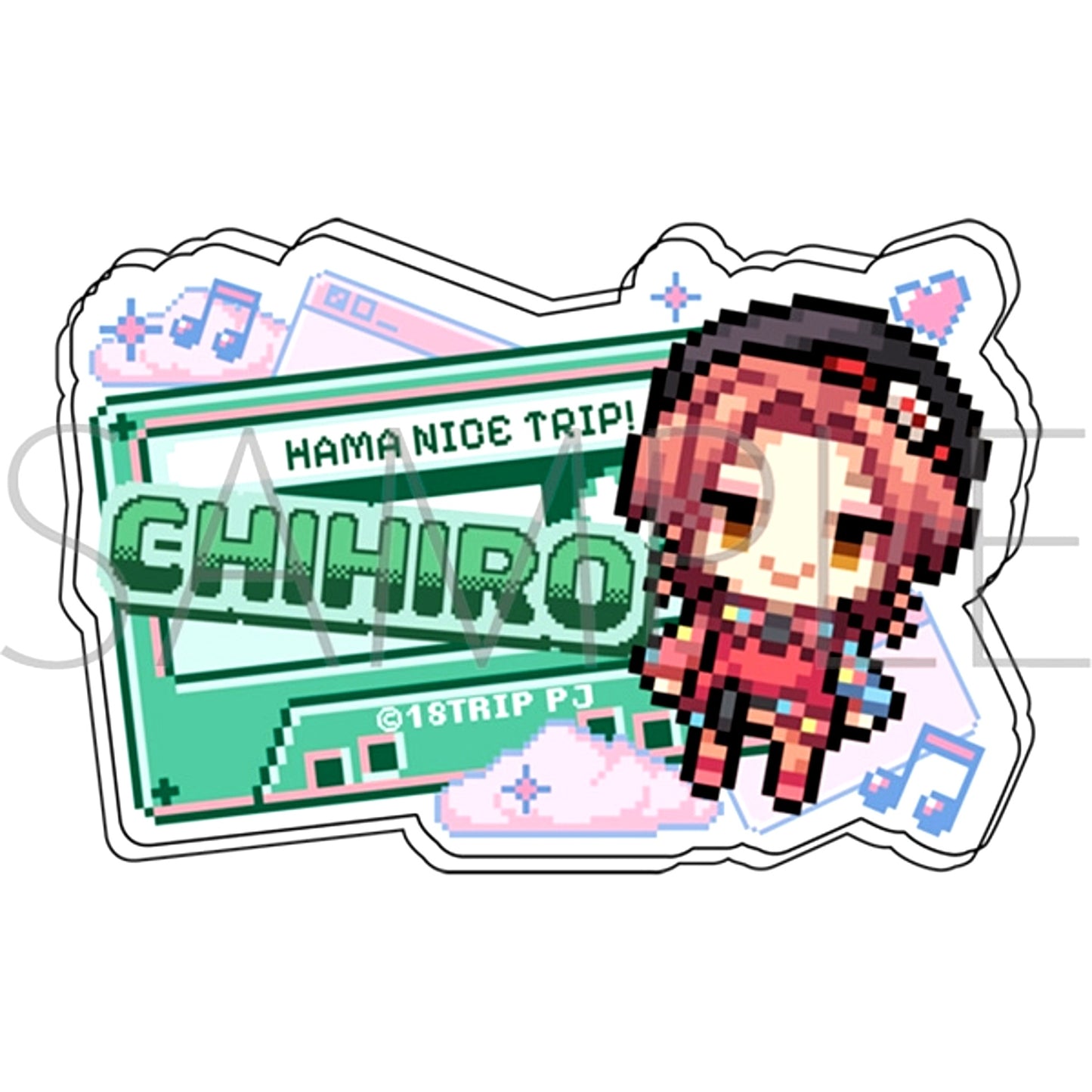 18TRIP Name Acrylic Badge / Senya Natsuyaki Dot Illustration [NEW]