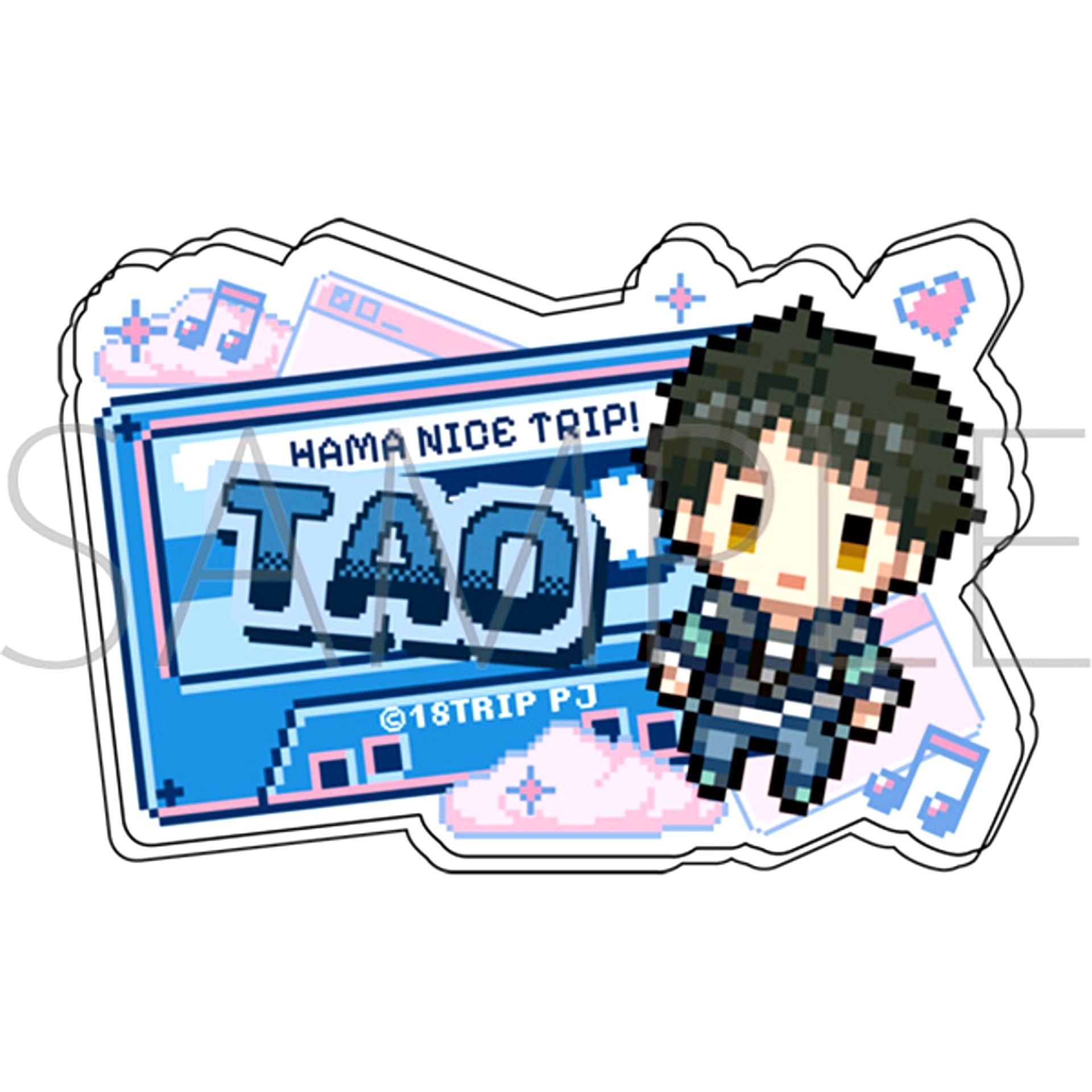 18TRIP Name Acrylic Badge / Tao Kinouchi Dot Illustration [NEW]