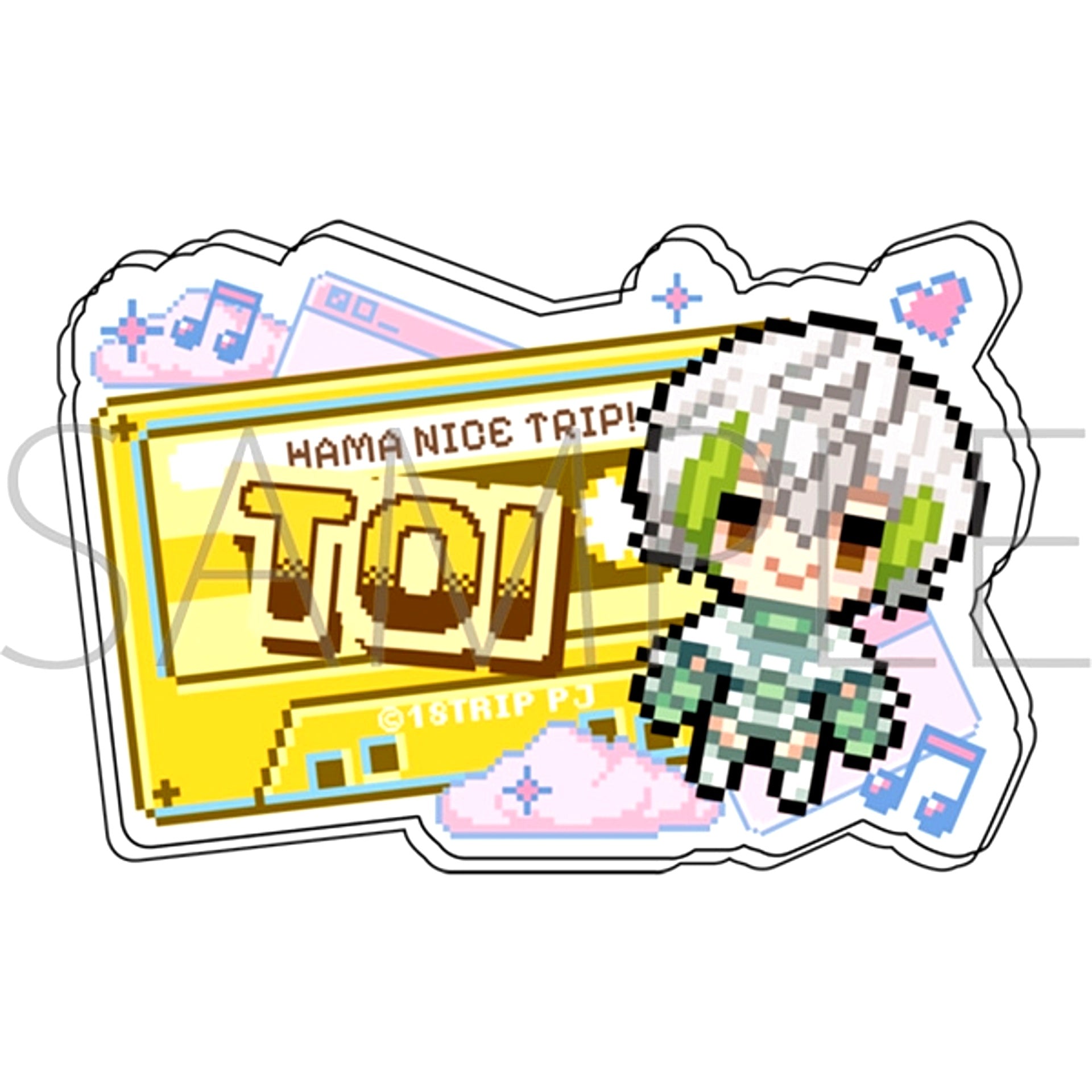 18TRIP Name Acrylic Badge / Toui Shiramitsu Dot Illustration [NEW]