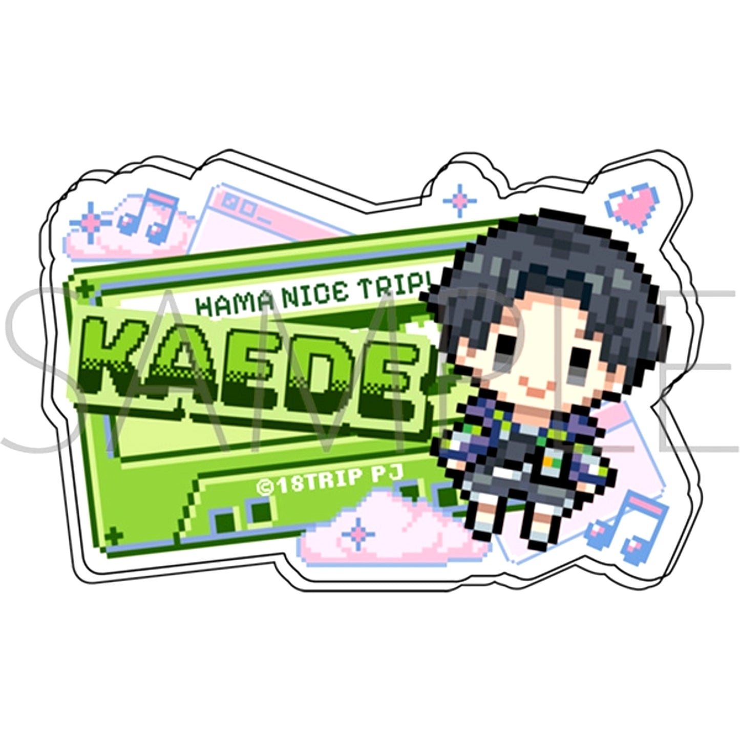18TRIP Name Acrylic Badge / Kaede Hamasaki Dot Illustration [NEW]
