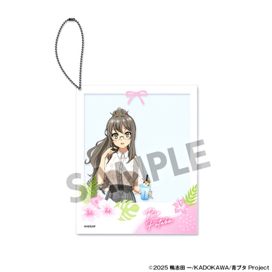 Rascal Does Not Dream Series Newly Drawn Polaroid-Style Acrylic Keychain Rio Futaba Vacation ver. [NEW]