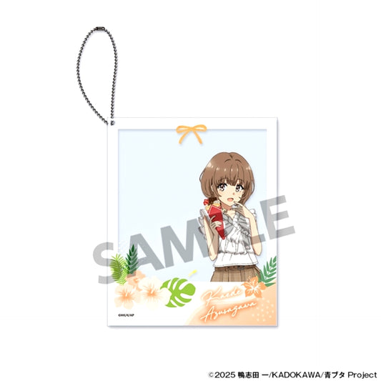 Rascal Does Not Dream Series Newly Drawn Polaroid-style Acrylic Keychain Kaede Azusagawa Vacation ver. [NEW]