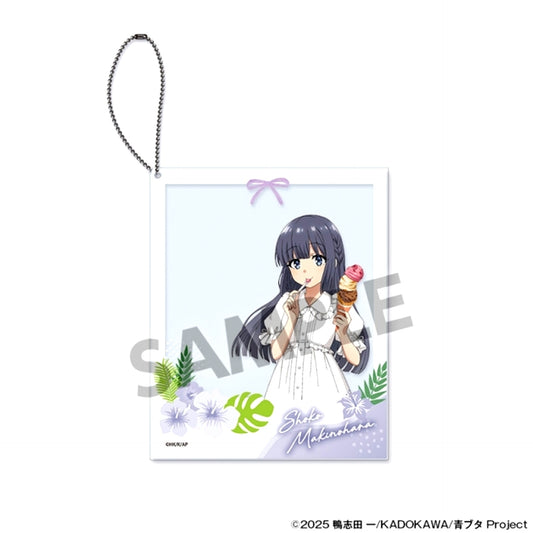 Rascal Does Not Dream Series Newly Drawn Polaroid-style Acrylic Keychain Shoko Makinohara Vacation ver. [NEW]