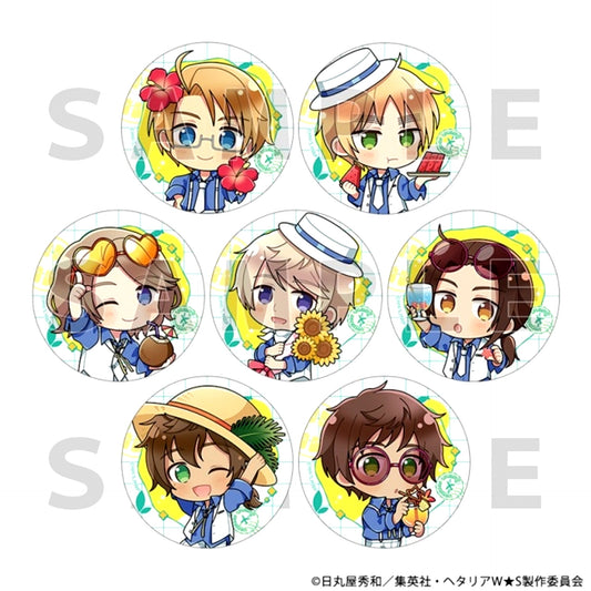 Hetalia World Stars Random Button (Summer Vacation /ver.B) Goods - Bache [NEW]