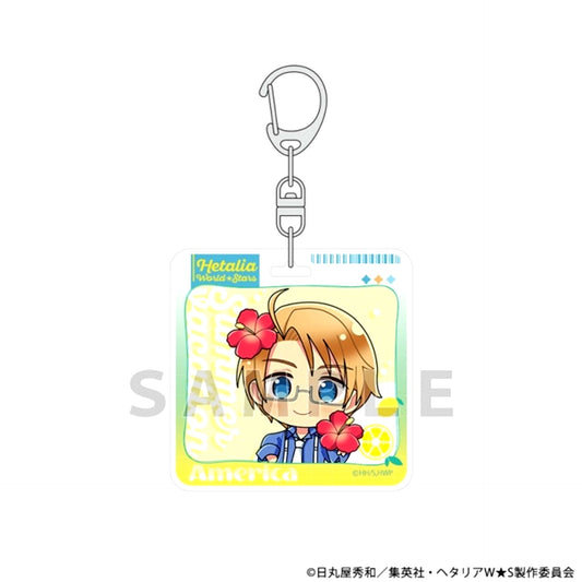 Hetalia World Stars Acrylic Keychain (America / Summer Vacation) Goods - Keychain [NEW]