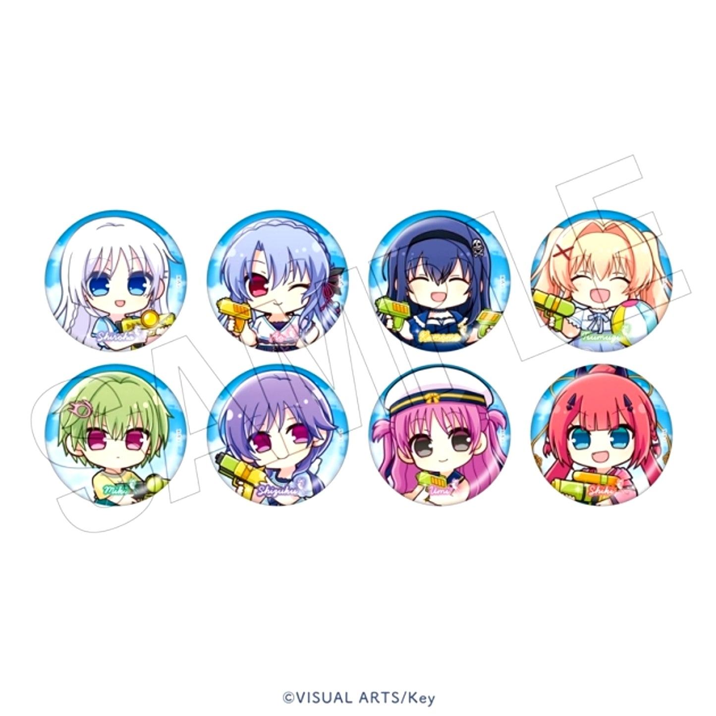 Summer Pockets REFLECTION BLUE [Water Play] Trading Can Badge (All 8 Types) [NEW]