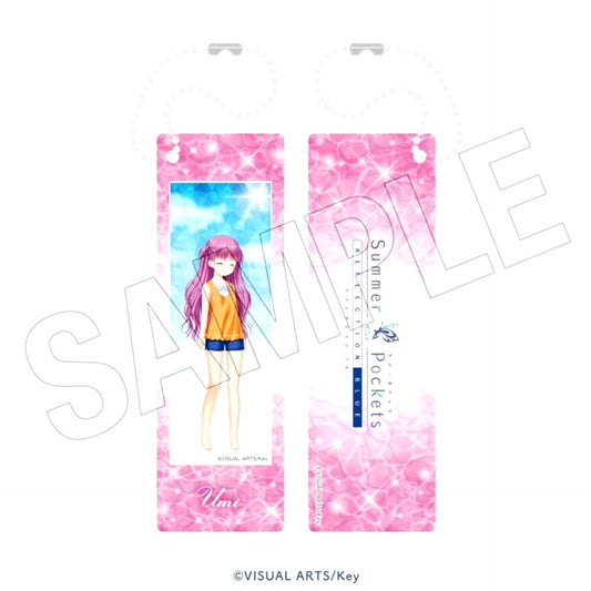 Summer Pockets REFLECTION BLUE <Water Play> Photo Gray Keychain (Umi Kato) [NEW]