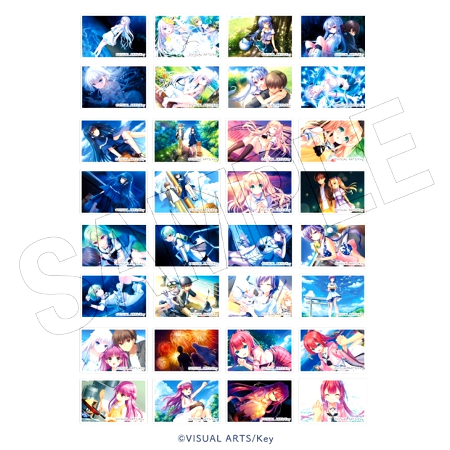 Summer Pockets REFLECTION BLUE [Water Play] Trading Magnet for Photo Gray Keychain (All 16 Sets) [NEW]