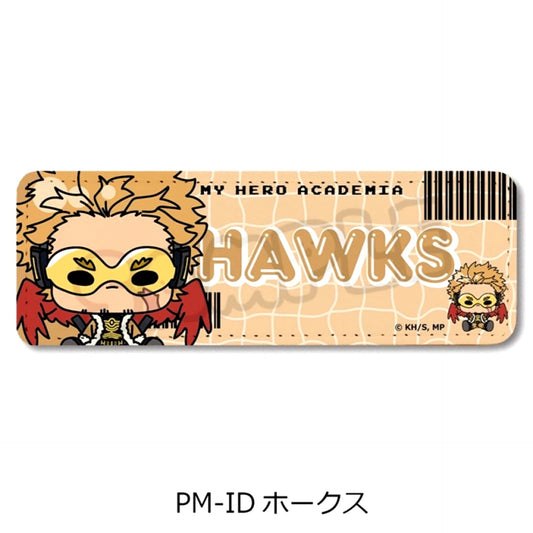 Anime My Hero Academia POTEmocho Part 6 Leather Badge (Long) PM-ID(Hawks) Goods - Bache [NEW]