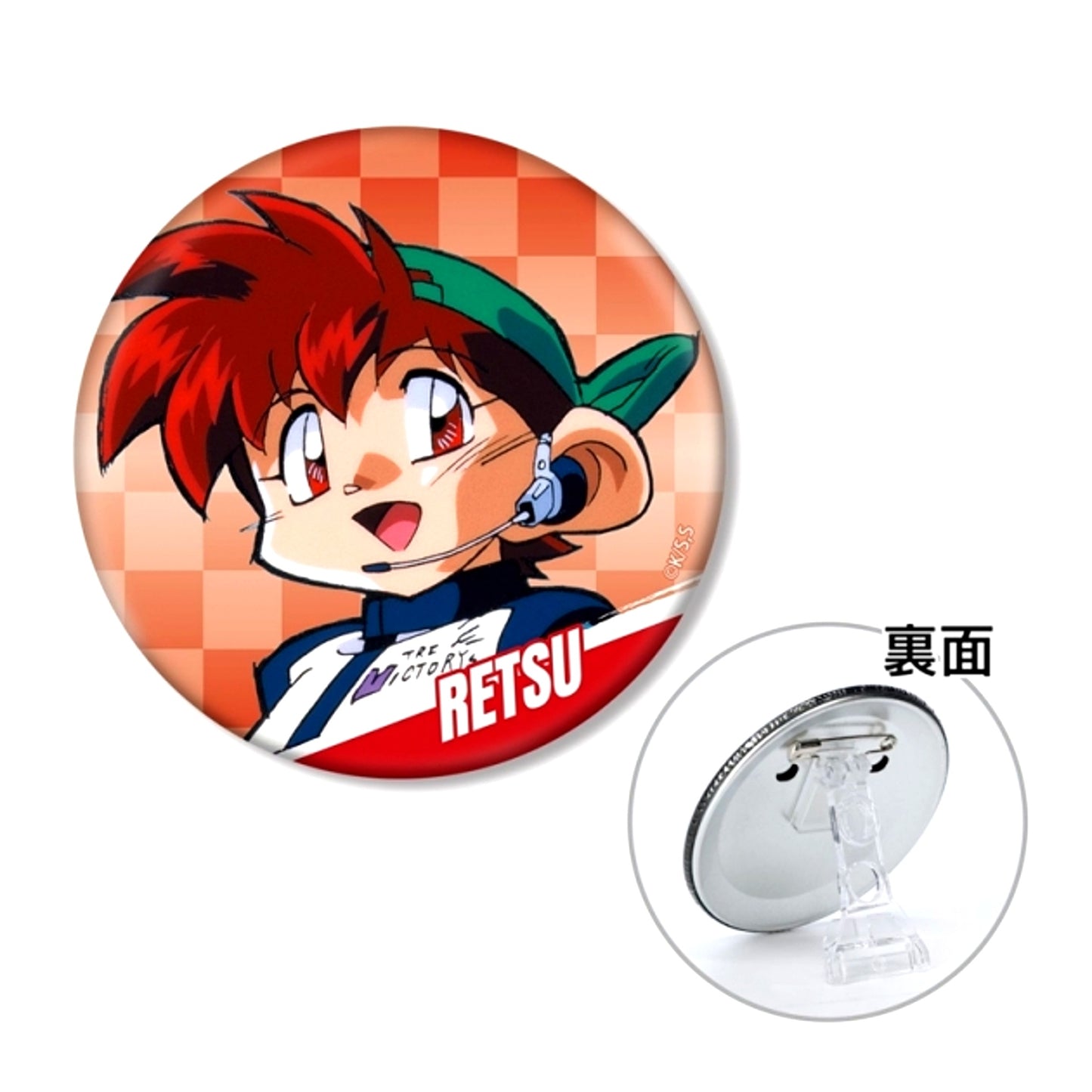 TV Anime Bakusou Kyoudai Let's & Go!! Retsu Seiba 3WAY Can Badge [NEW]
