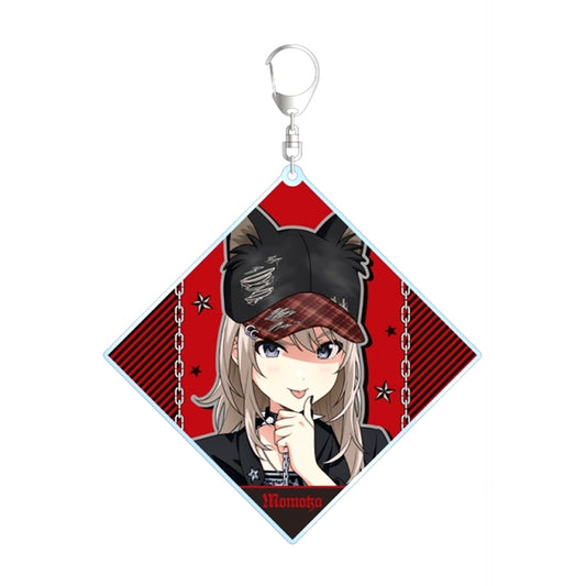 Girls Band Cry Newly Drawn Momoka Kawaragi Punk Fashion ver. BIG Acrylic Keychain [NEW]