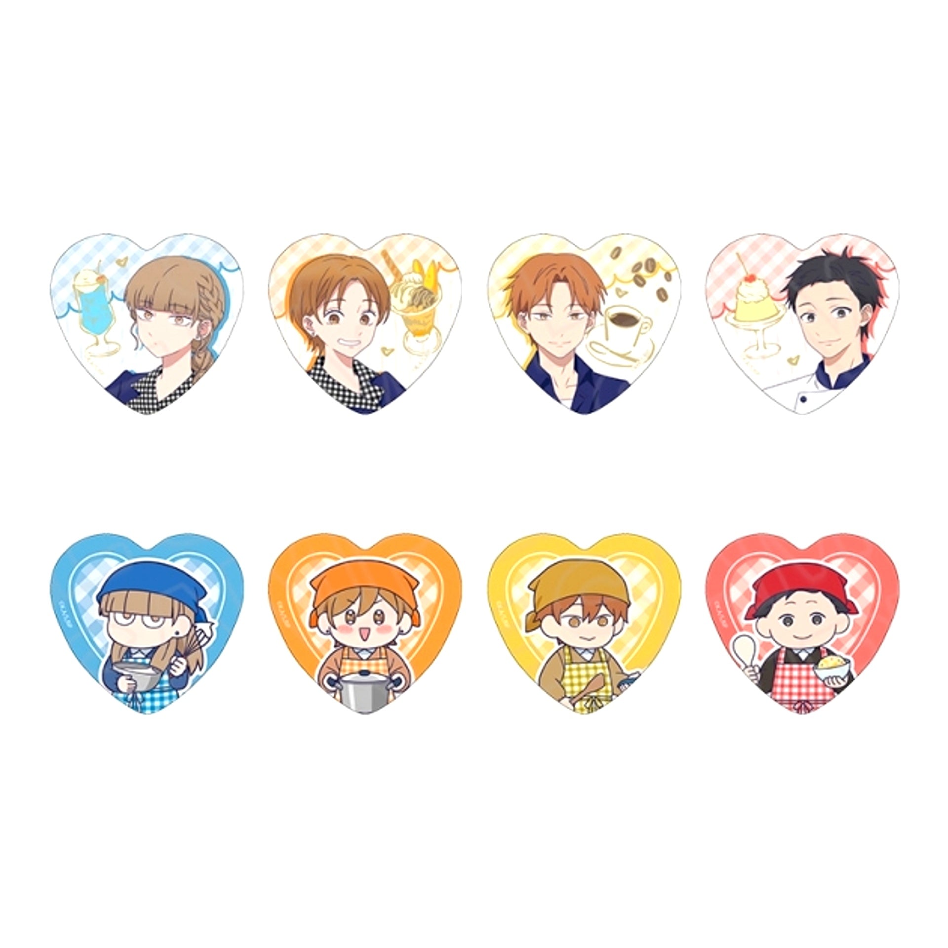 TV Anime The Ramparts of Ice Heart Shaped Button (Random) cafe ver. Goods - Bache [NEW]