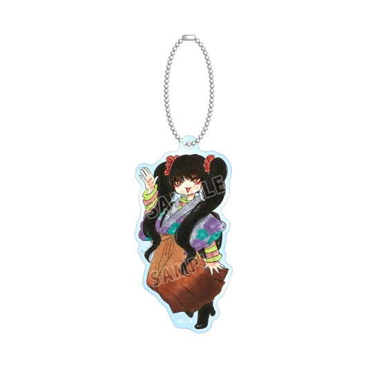 Manga Hozuki's Coolheadedness Natsumi Eguchi Newly Drawn Miki Chibi Character Japanese Attire Arrange ver. BIG Acrylic Keychain (Animate Advance Sale) [NEW]