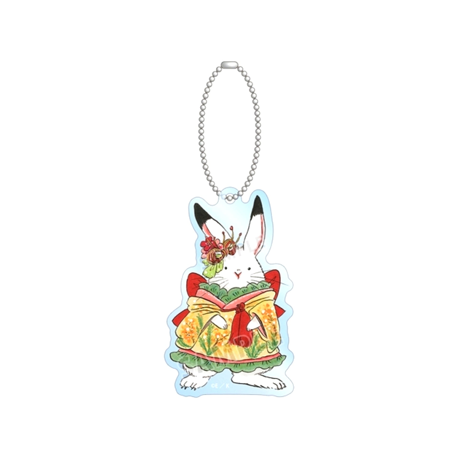 Manga Hozuki's Coolheadedness Natsumi Eguchi Newly Drawn Karashi Chibi Character Japanese Attire Arrange ver. BIG Acrylic Keychain (Animate Advance Sale) [NEW]