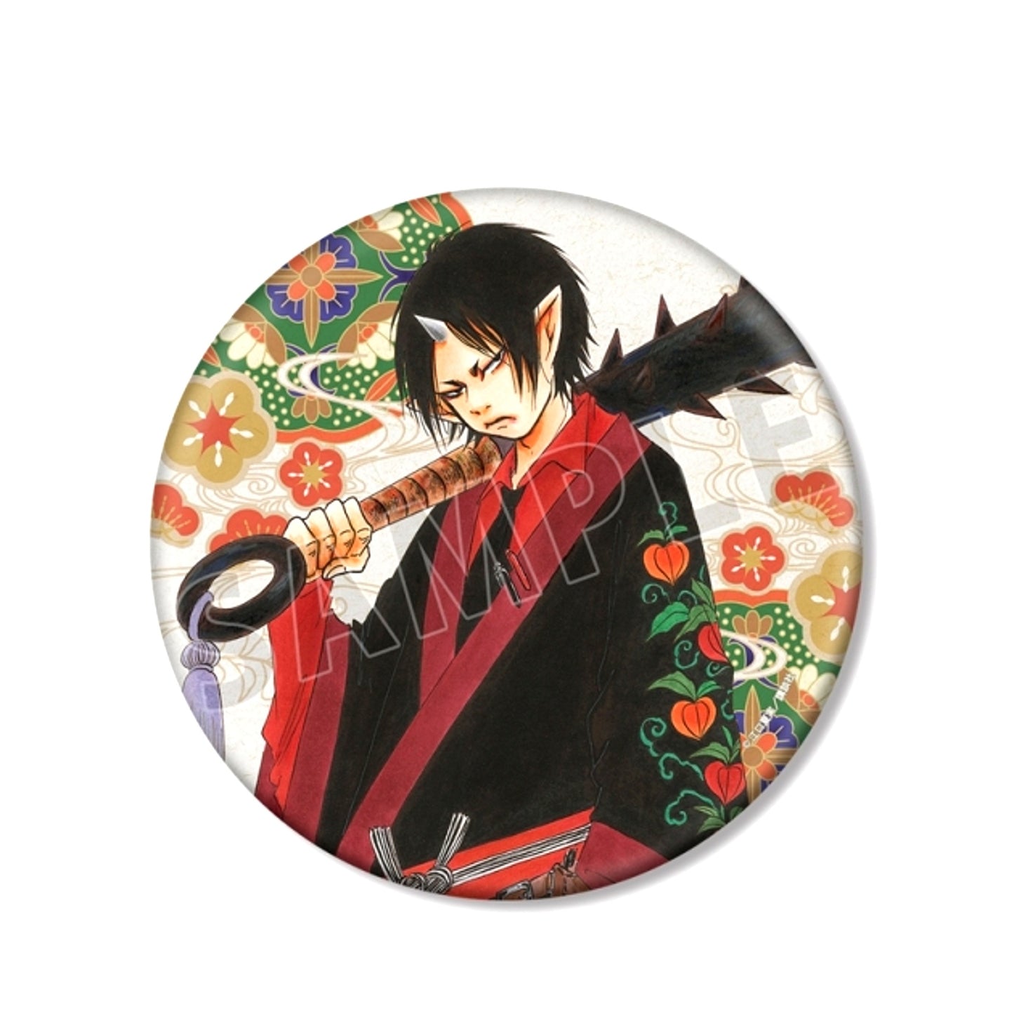 Manga Hozuki's Coolheadedness Natsumi Eguchi Newly Drawn Hozuki Japanese Attire Arrange ver. BIG Can Badge (Animate Advance Sale) [NEW]