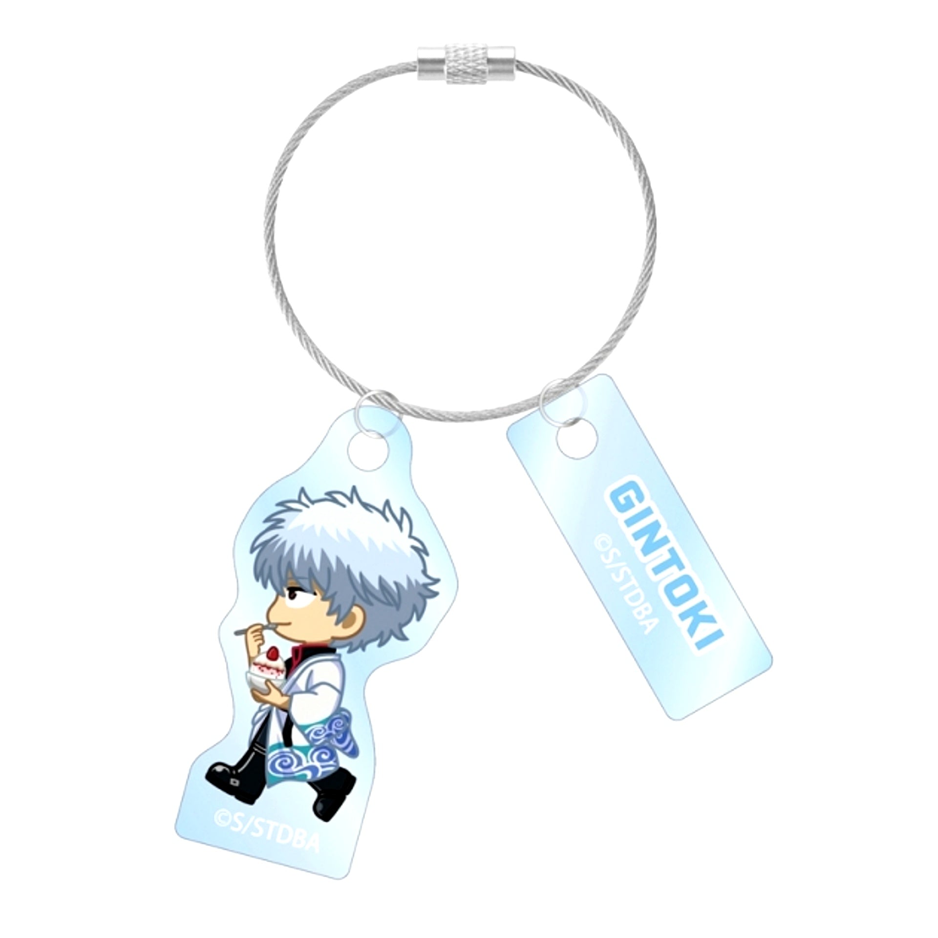 Gintama Gintoki Sakata Chibitoko Summer Stroll ver. Double Wire Acrylic Keychain [NEW]