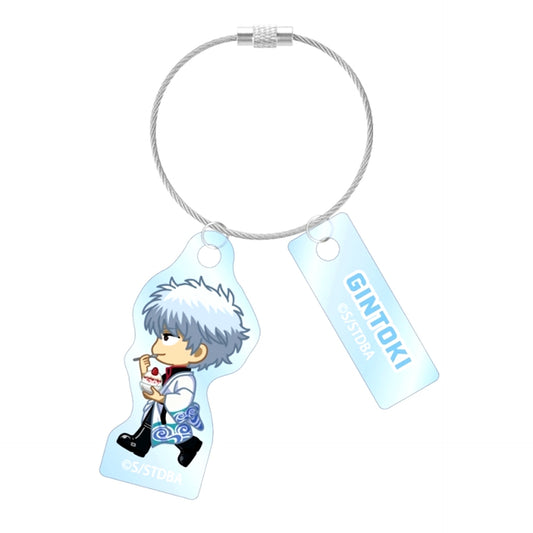 Gintama Gintoki Sakata Chibitoko Summer Stroll ver. Double Wire Acrylic Keychain [NEW]