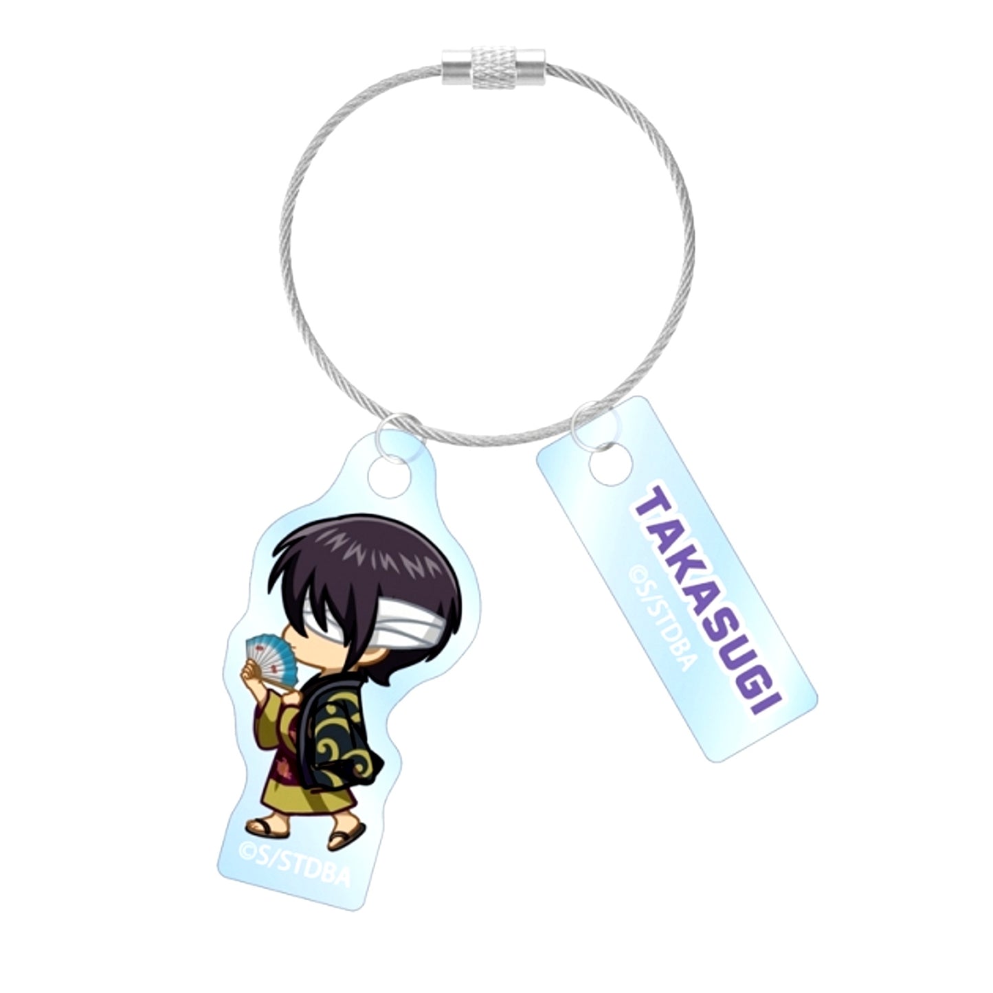 Gintama Shinsuke Takasugi Chibitoko Summer Stroll ver. Double Wire Acrylic Keychain [NEW]