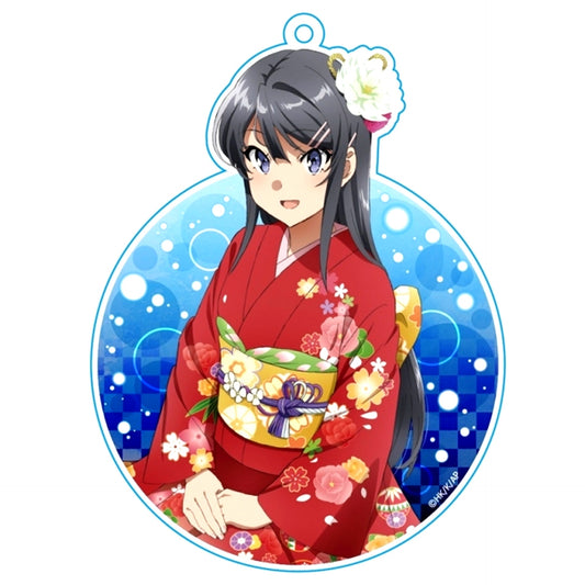 Rascal Does Not Dream of Bunny Girl Senpai Acrylic Keychain [Mai Sakurajima Kimono Ver.] Goods - Keychain Resale [NEW]