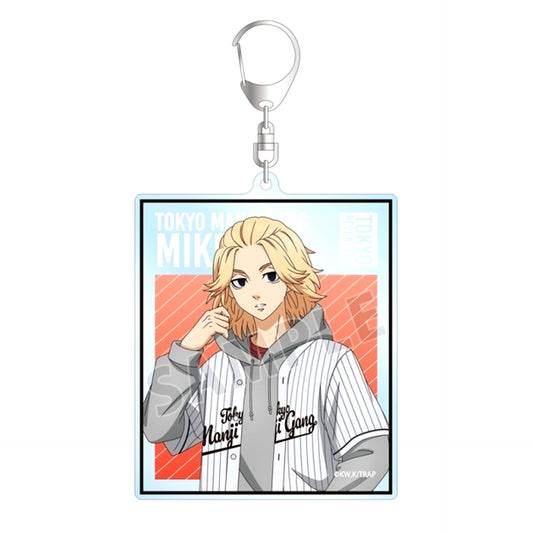 TV Anime Tokyo Revengers Newly Drawn Manjiro Sano Baseball Shirt ver. Big Acrylic Keychain [NEW]