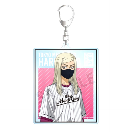 TV Anime Tokyo Revengers Newly Drawn Haruchiyo Sanzu Baseball Shirt ver. BIG Acrylic Keychain [NEW]