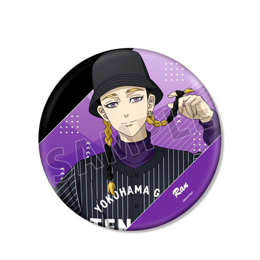 TV Anime Tokyo Revengers Newly Drawn Ran Haitani Baseball Shirt ver. BIG Can Badge [NEW]